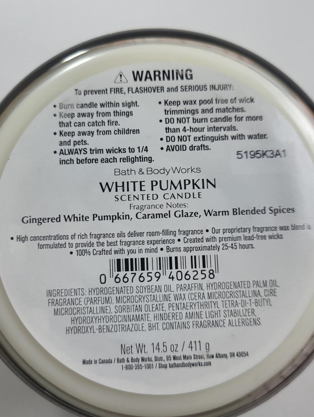 BBW white pumpkin candle set - Picture 2 of 4